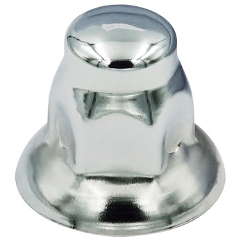 Chrome Nut Cover - 33mm Flat Top & Flared Base